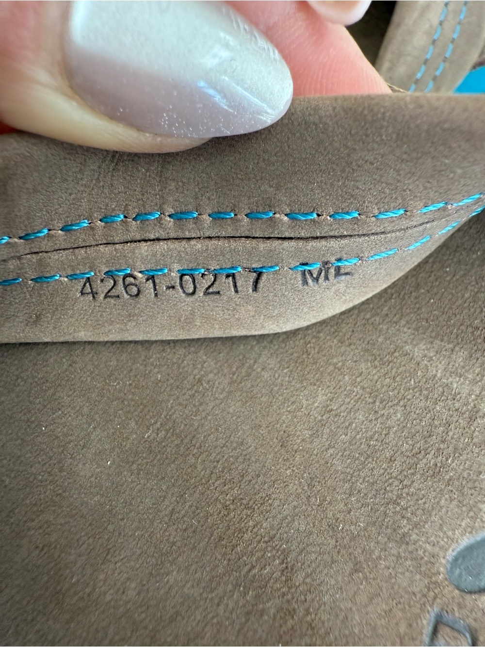 New Rainbow Brown Leather Flip Flop Sandals with Teal Midsole - Picture 8 of 12